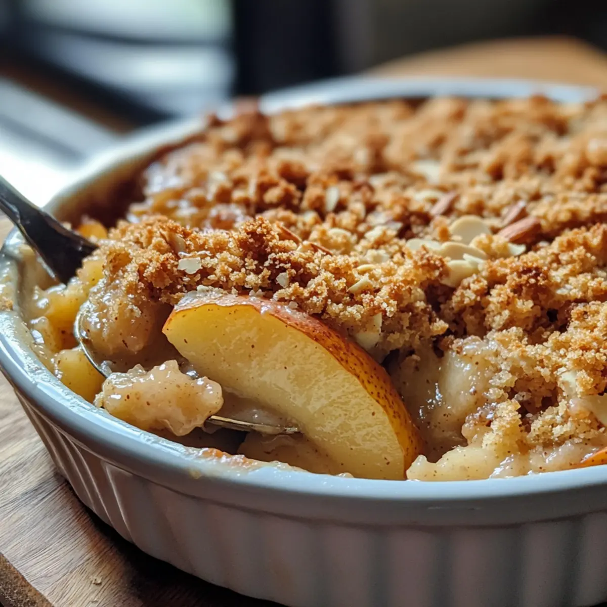 Baked Pear and Almond Crumble Recipe
