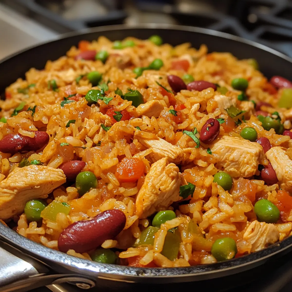 Quick Chicken Bean Rice Skillet Recipe