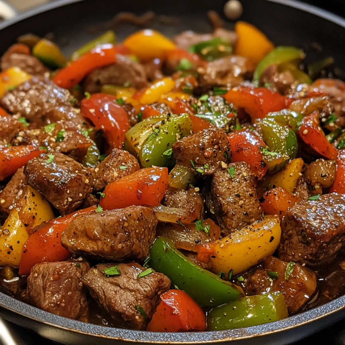 20-Minute Pepper Steak Skillet