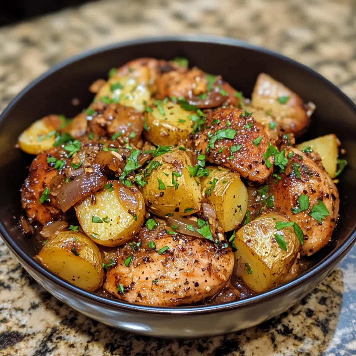 Instant Pot Garlic Chicken Potatoes