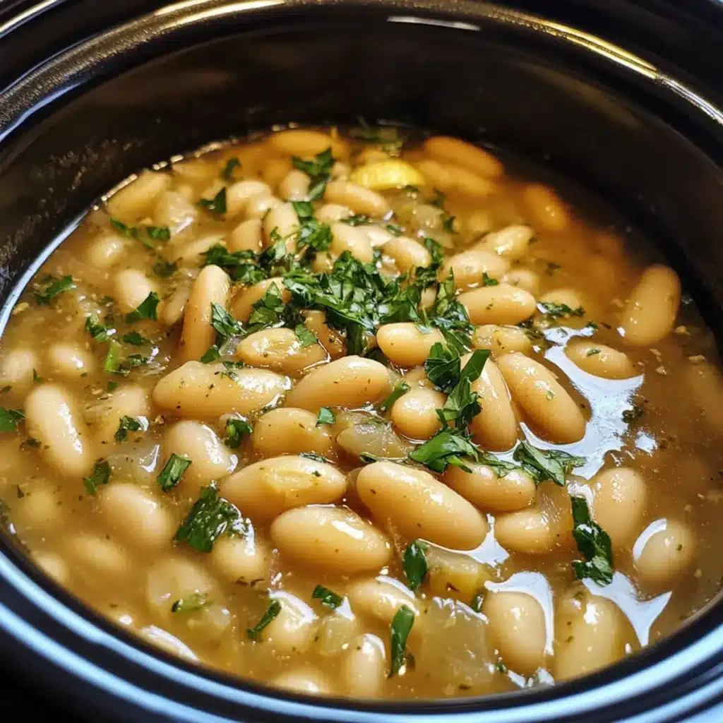 Slow Cooker Lemon Herb White Beans