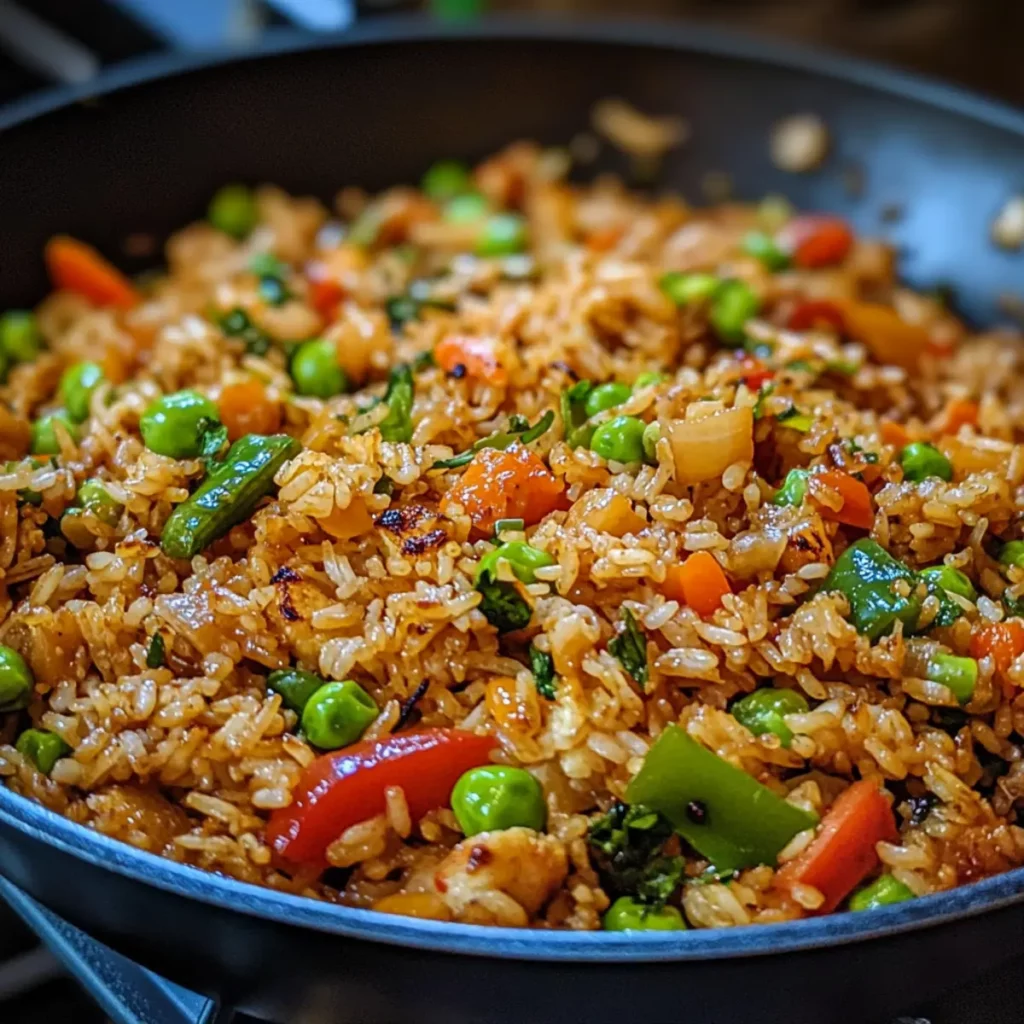 Quick Veggie Fried Rice Skillet