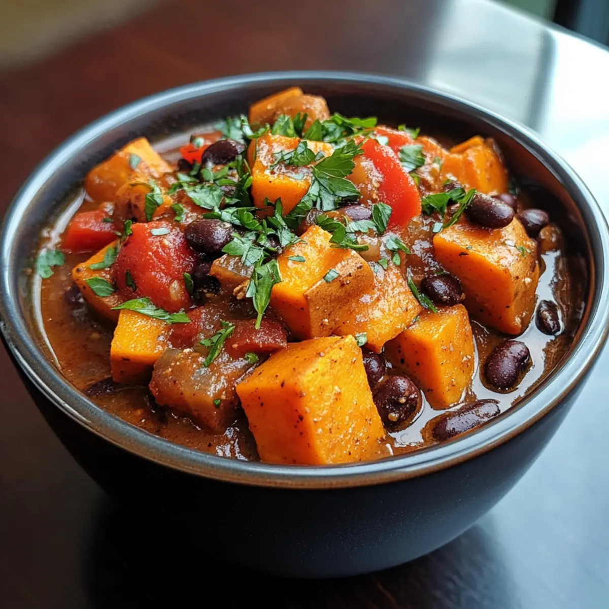Crockpot Sweet Potato and Black Bean Stew Recipe