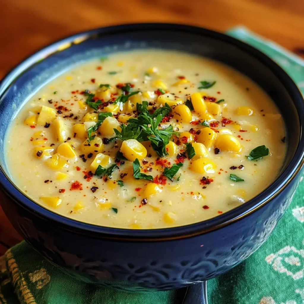 Easy Creamy Corn Soup Recipe