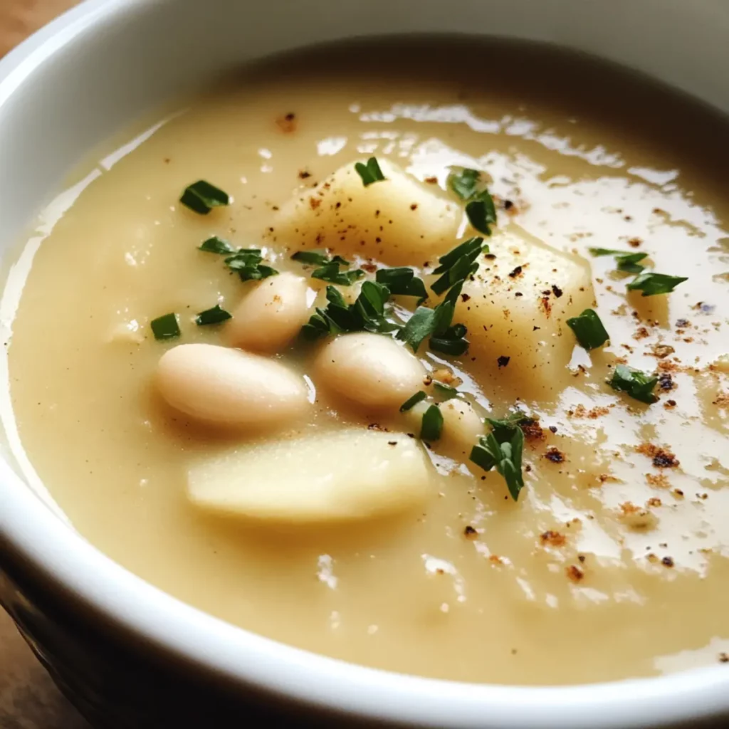 Creamy Parsnip, Apple, and White Bean Soup