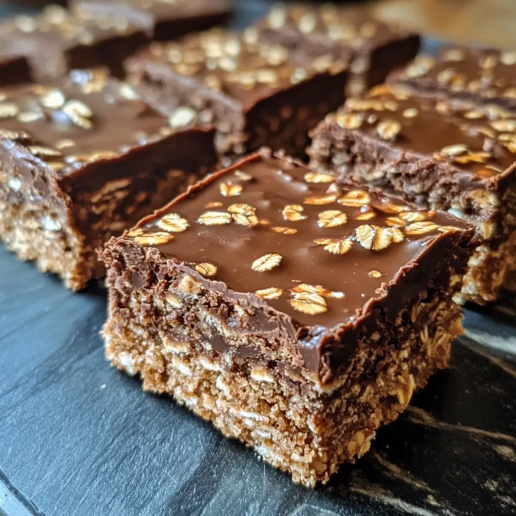 Baked Chocolate Oat Squares Recipe