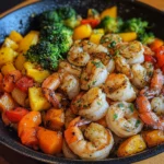Garlic Butter Shrimp & Veggie Skillet