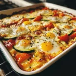 Zucchini Bell Pepper Egg Bake