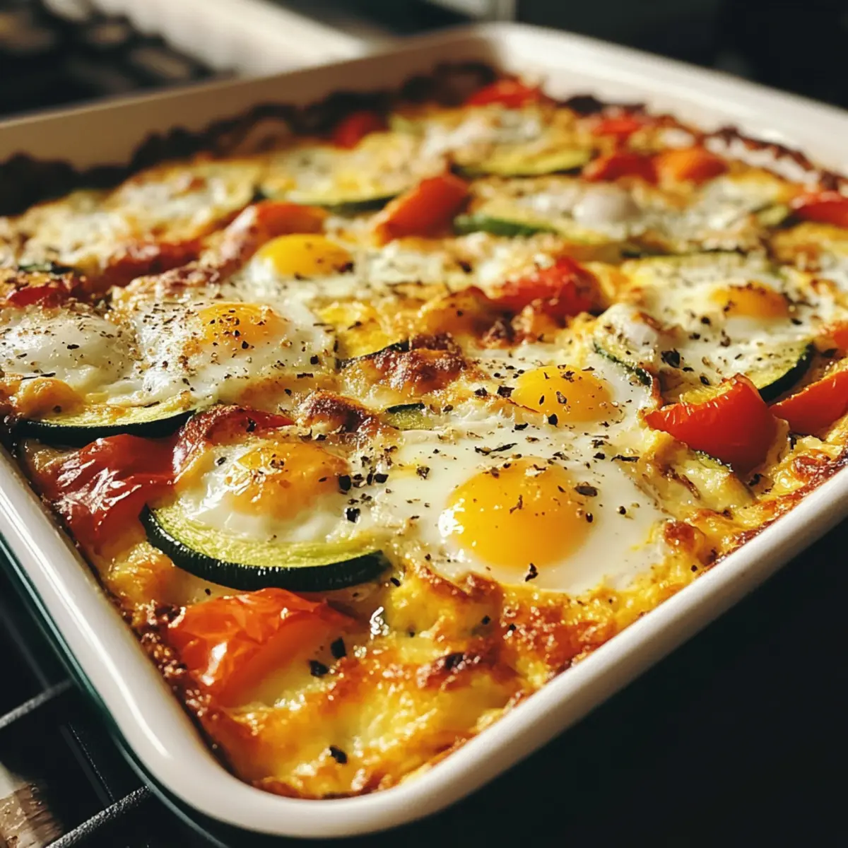 Zucchini Bell Pepper Egg Bake