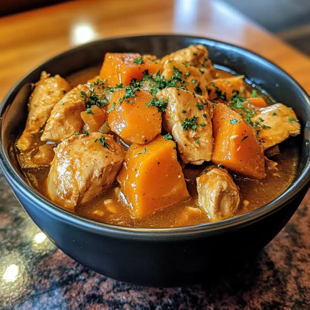 Slow Cooker Chicken & Sweet Potato Stew