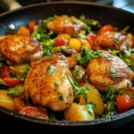 Honey Garlic Chicken Thigh Veg Skillet