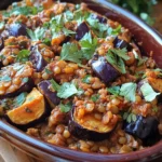 Moroccan-Spiced Eggplant and Lentil Bake