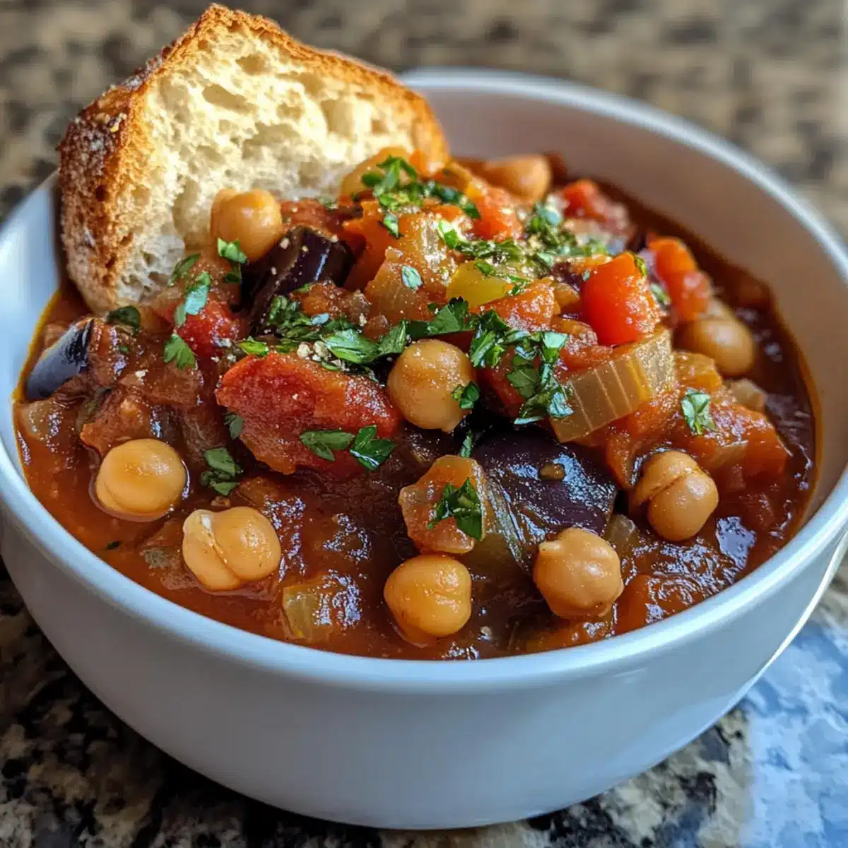 Eggplant & Chickpea Tomato Stew