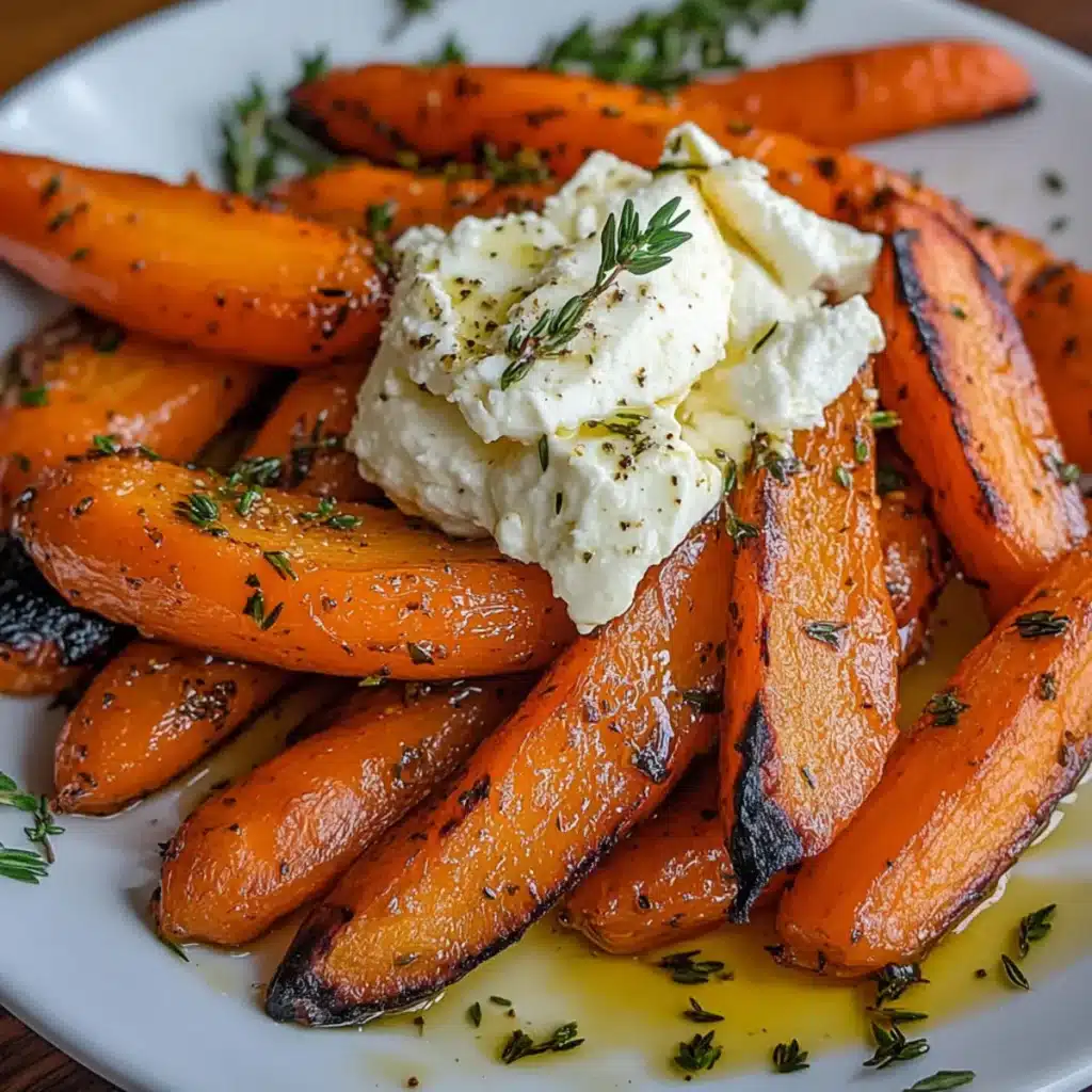 Greek Honey-Thyme Roasted Carrots with Whipped Feta