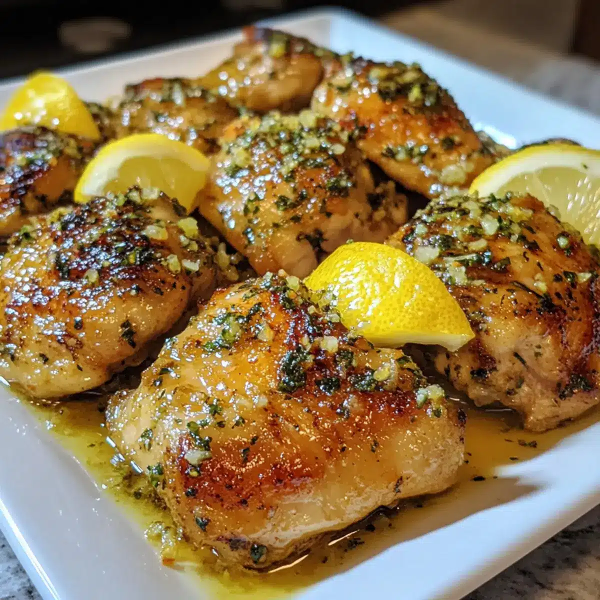 Garlic Lemon Chicken Thighs