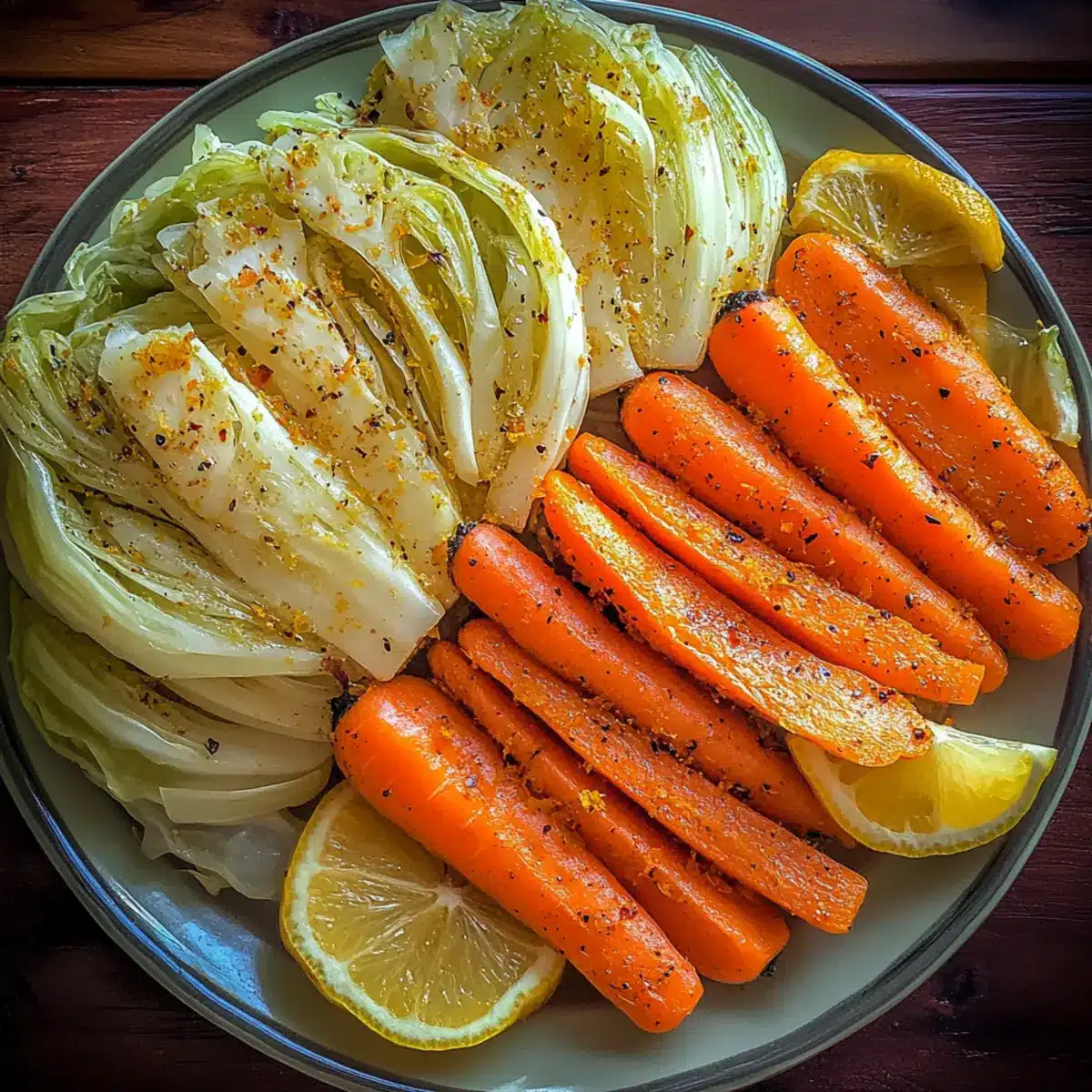 Easter Roasted Lemon Cabbage & Carrot Platter