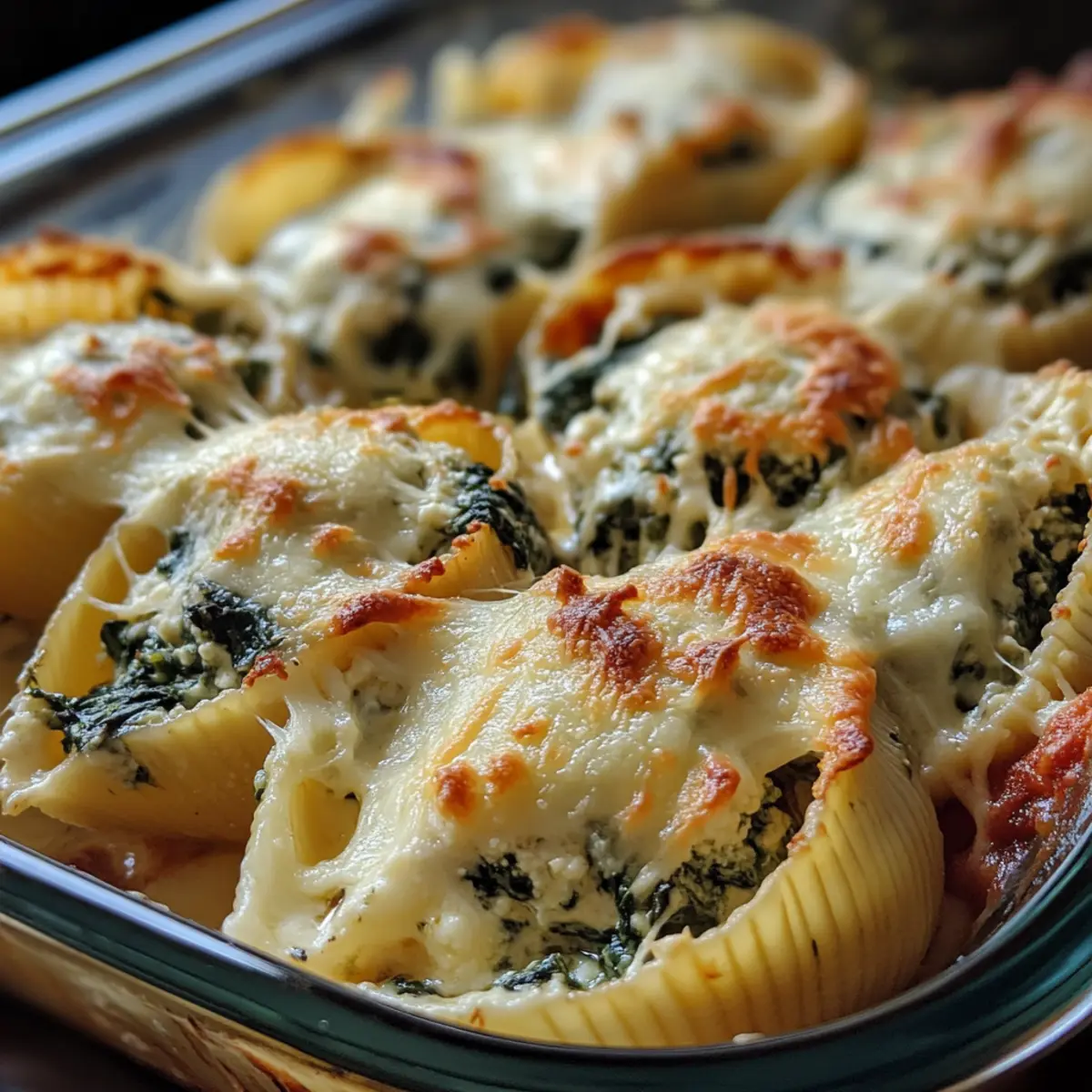 Creamy Spinach & Ricotta Stuffed Shells