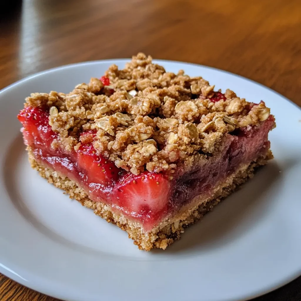 Gluten-Free Strawberry Oat Crumble Bars
