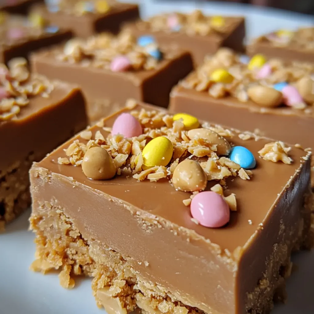 No-Bake Easter Egg Peanut Butter Squares