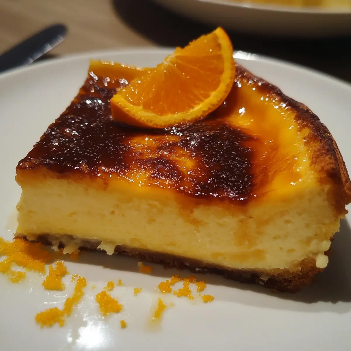 Basque Burnt Cheesecake with Orange Zest