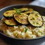 Lemon Butter Rice with Roasted Zucchini