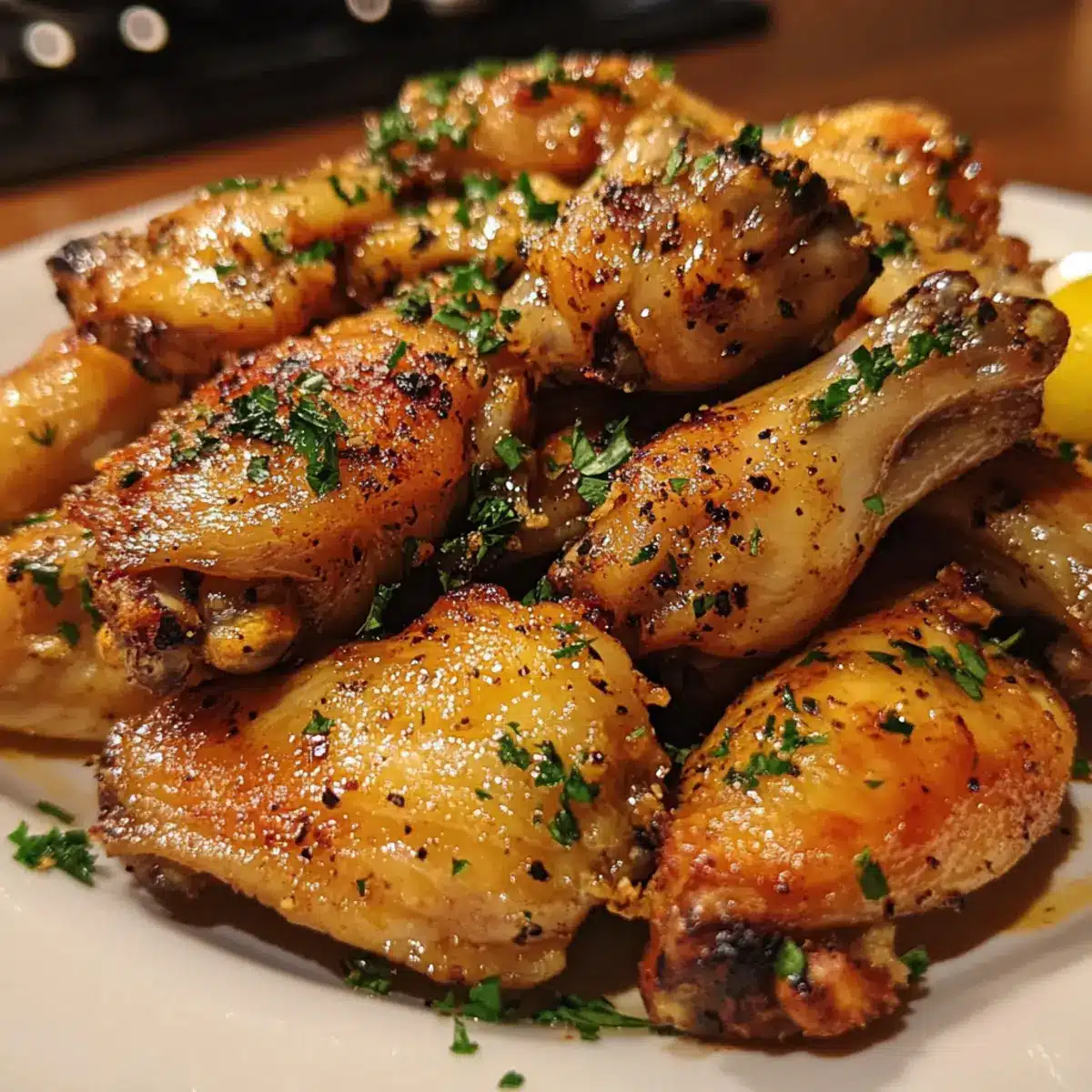 Lemon Garlic Oven Chicken Wings