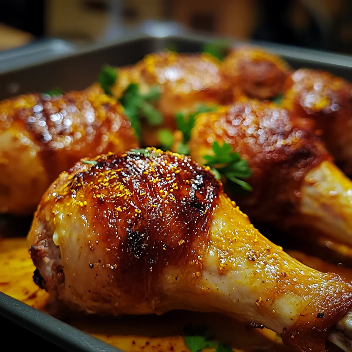 Saffron Orange Roasted Turkey Legs