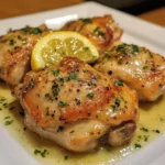 Garlic Herb Chicken Thighs with Lemon Butter Sauce