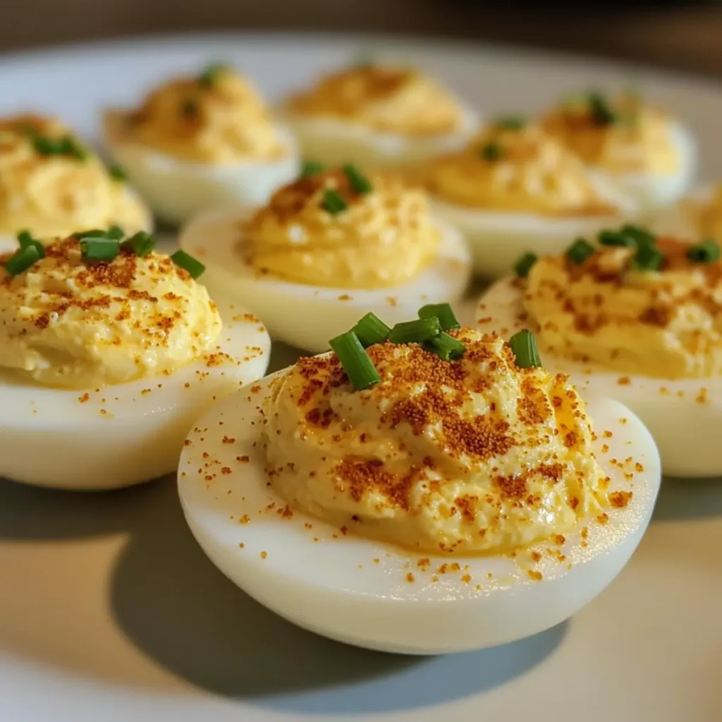 Classic Deviled Eggs with Dijon & Chives