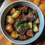 Instant Pot Garlic Braised Beef with Potatoes