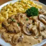 Creamy Mushroom Stroganoff (Beefless)