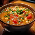 Tomato Basil White Bean Soup