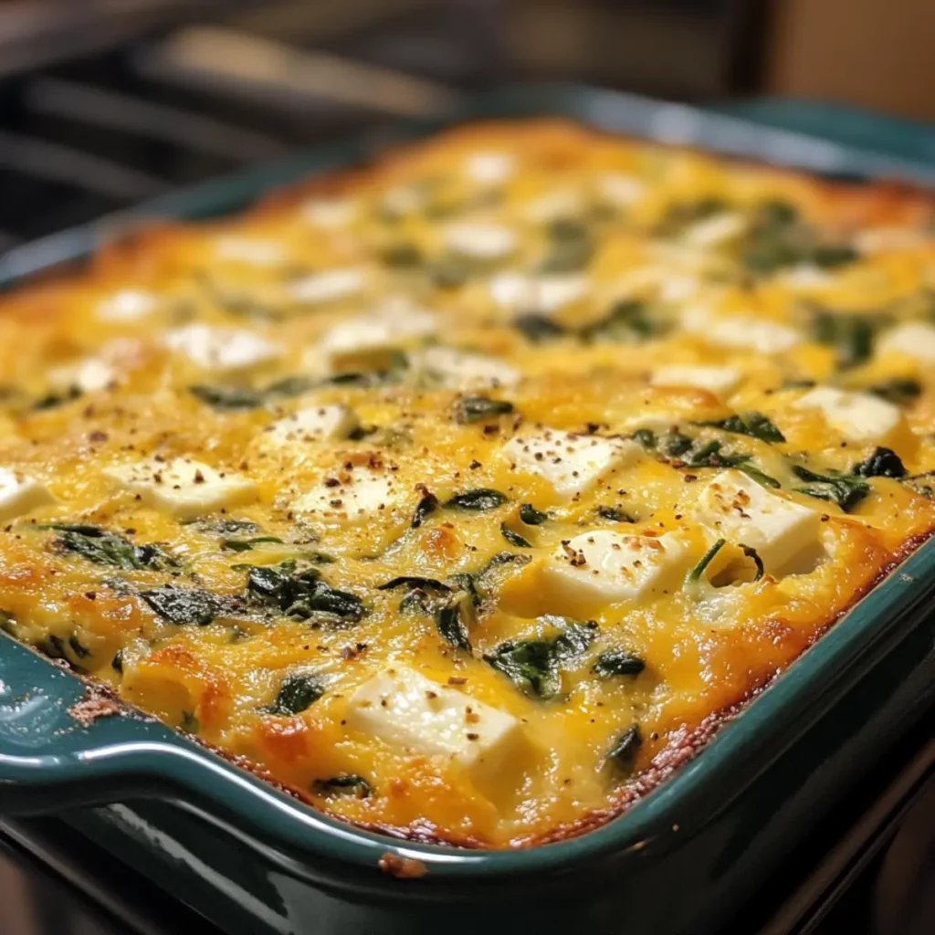Gluten-Free Spinach Feta Egg Bake