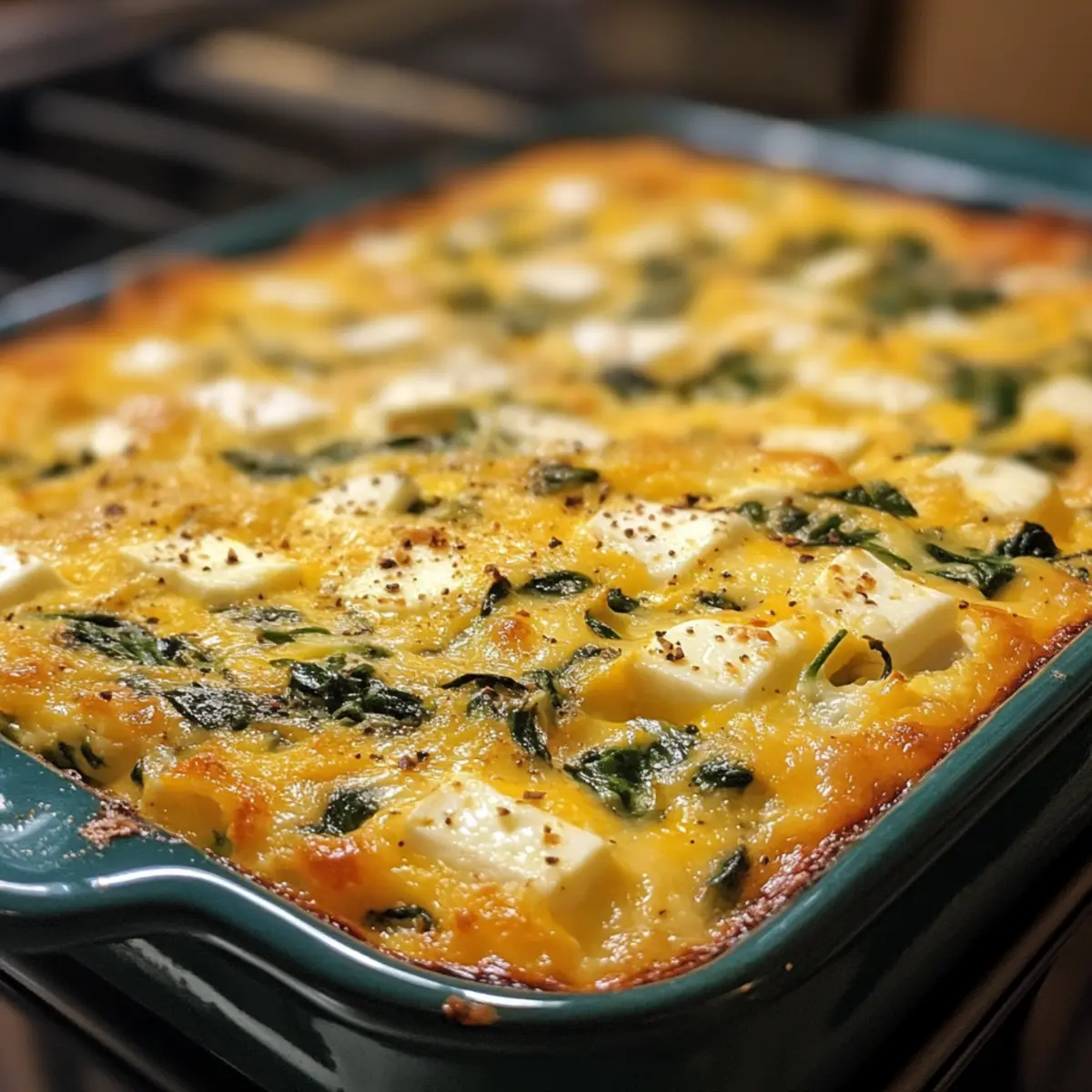 Gluten-Free Spinach Feta Egg Bake