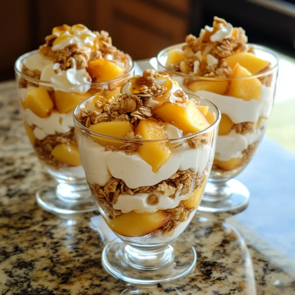 Peach Honey Yogurt Snack Parfaits
