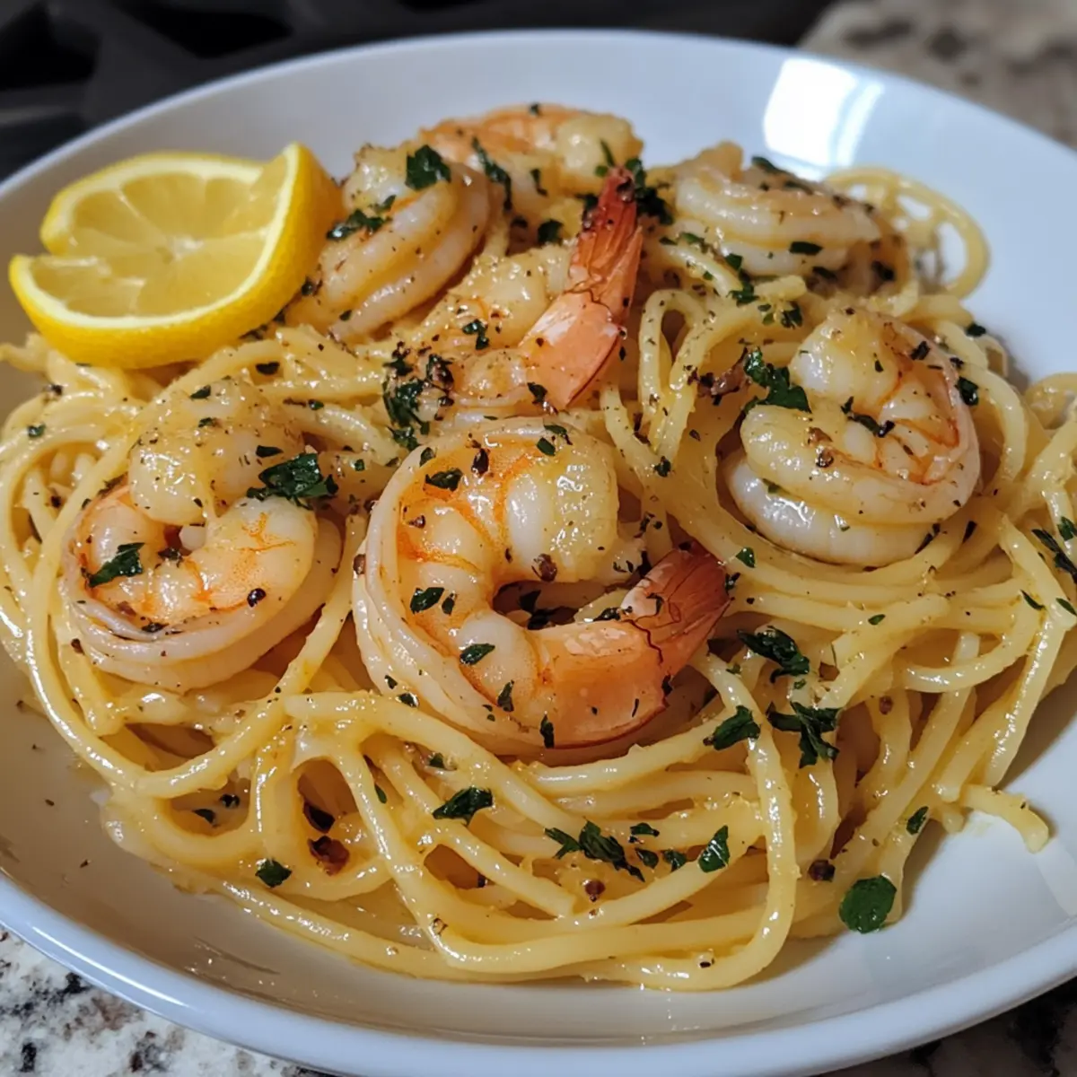 15-Minute Lemon Butter Shrimp Pasta