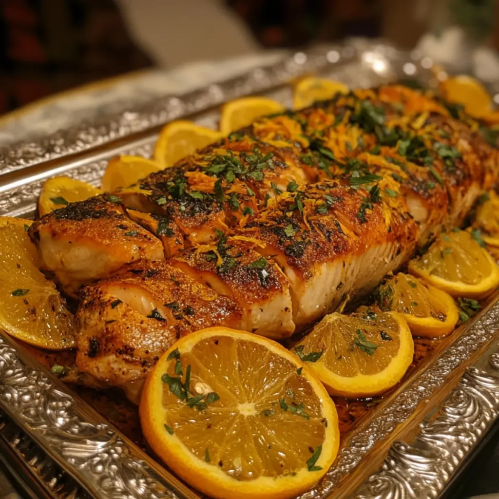 Persian Saffron Citrus Roast Fish