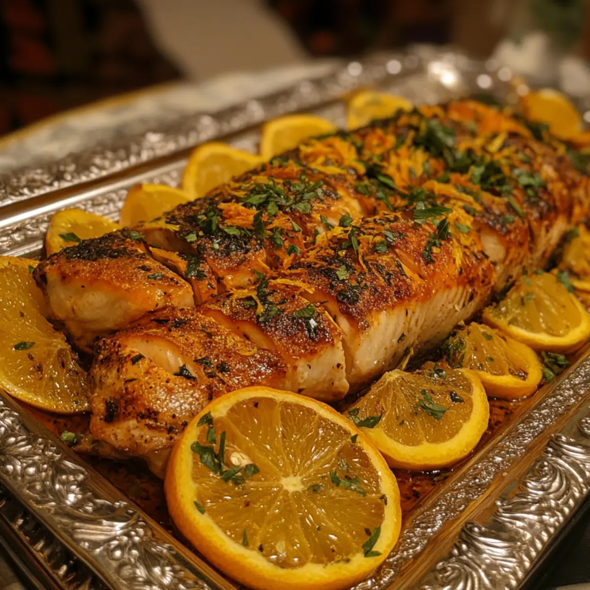 Persian Saffron Citrus Roast Fish