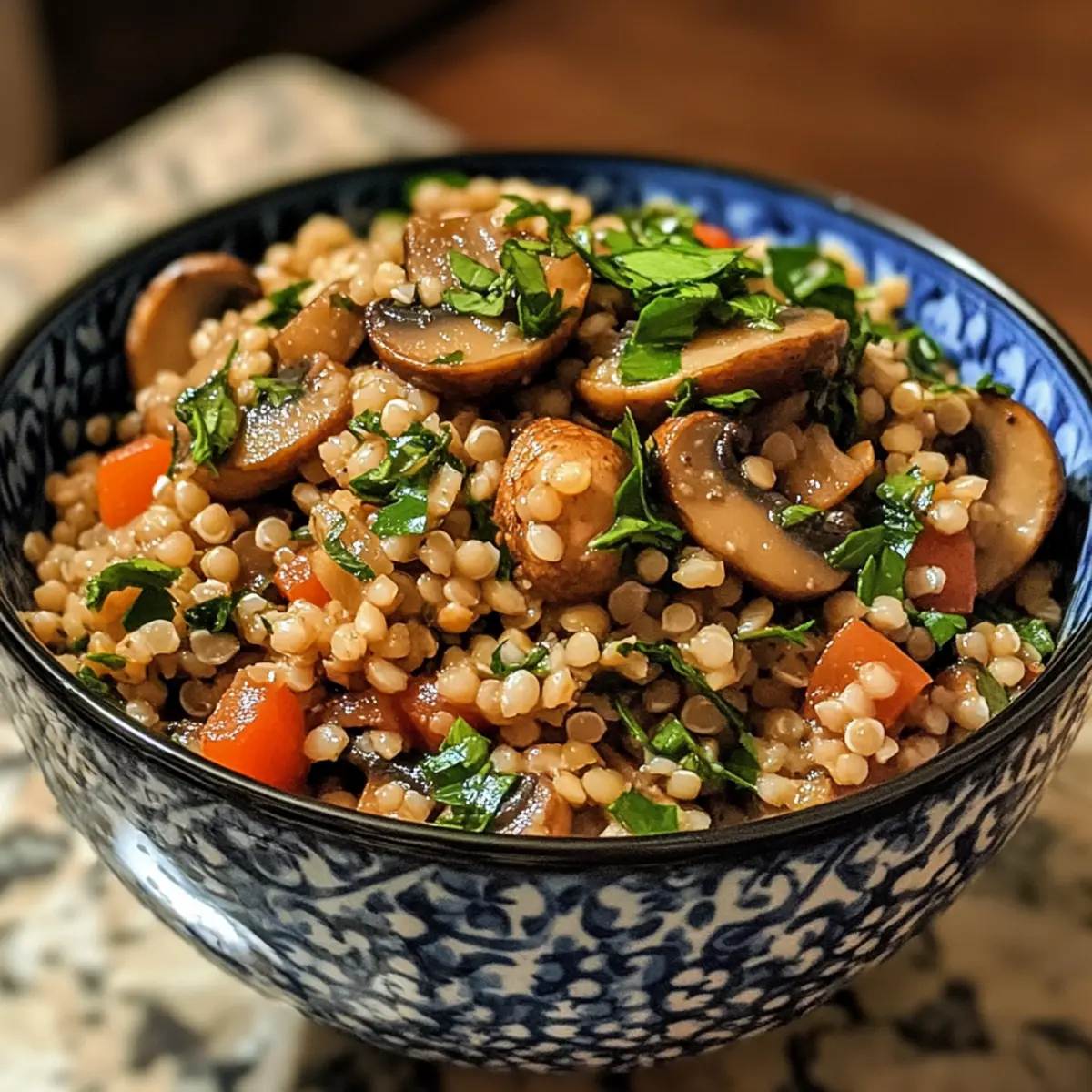 Gluten-Free Buckwheat Mushroom Pilaf