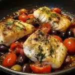 One-Pan Mediterranean Cod with Olives & Tomatoes