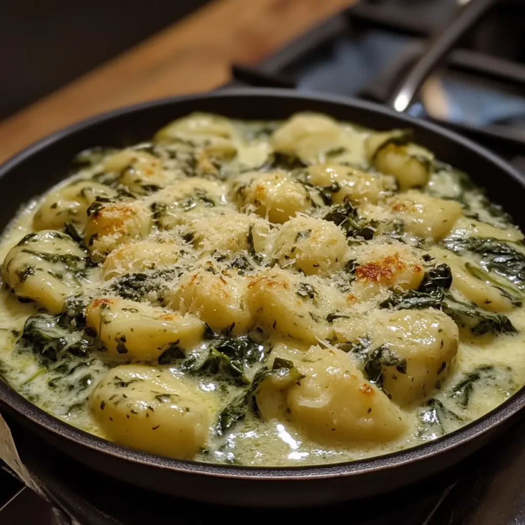 One-Pan Creamy Spinach Gnocchi