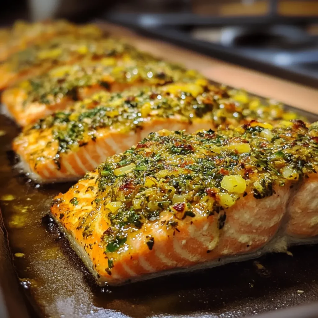 Honey Mustard Herb-Crusted Salmon