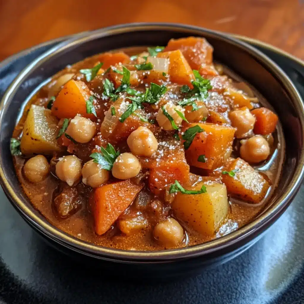 Crockpot Moroccan Chickpea Vegetable Stew