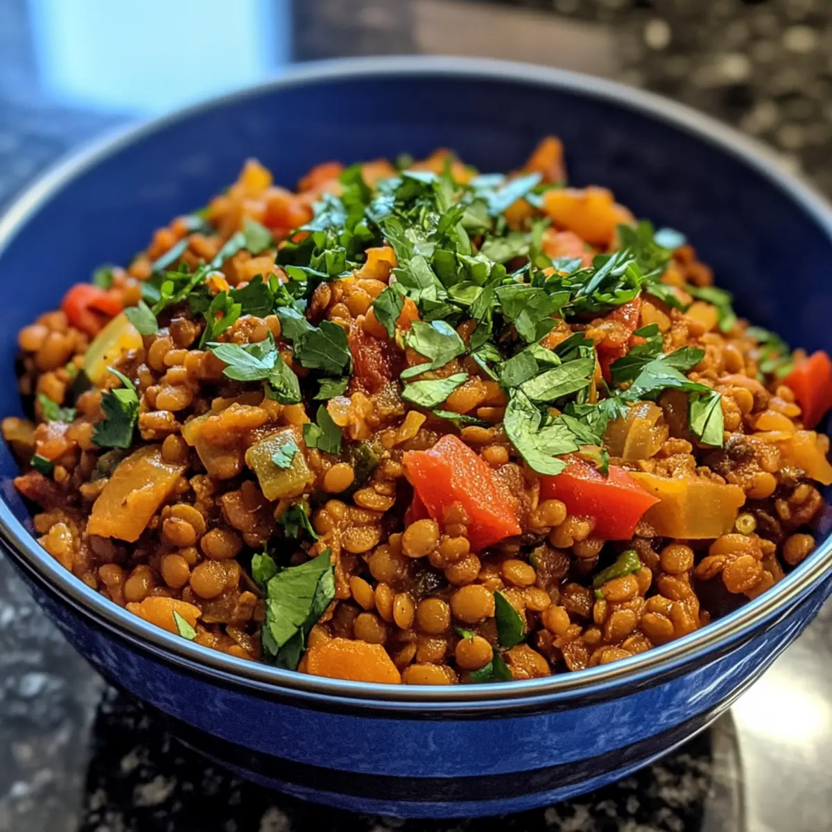 Instant Pot Lentil Vegetable Pilaf