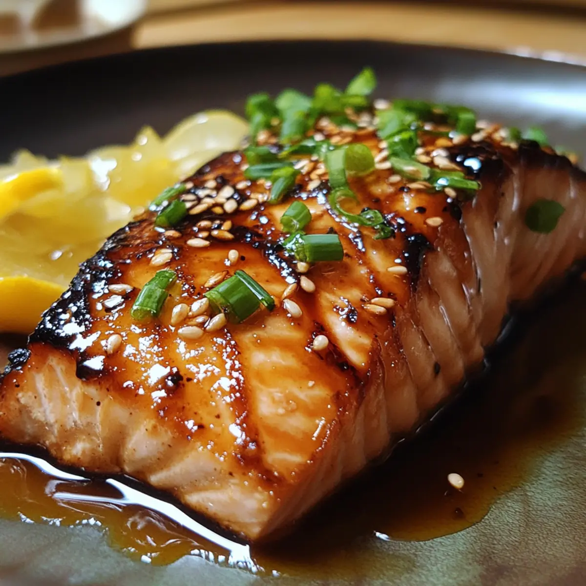 Japanese Miso Ginger Glazed Salmon
