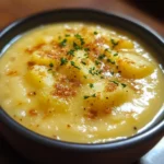 Golden Roasted Garlic Potato Soup