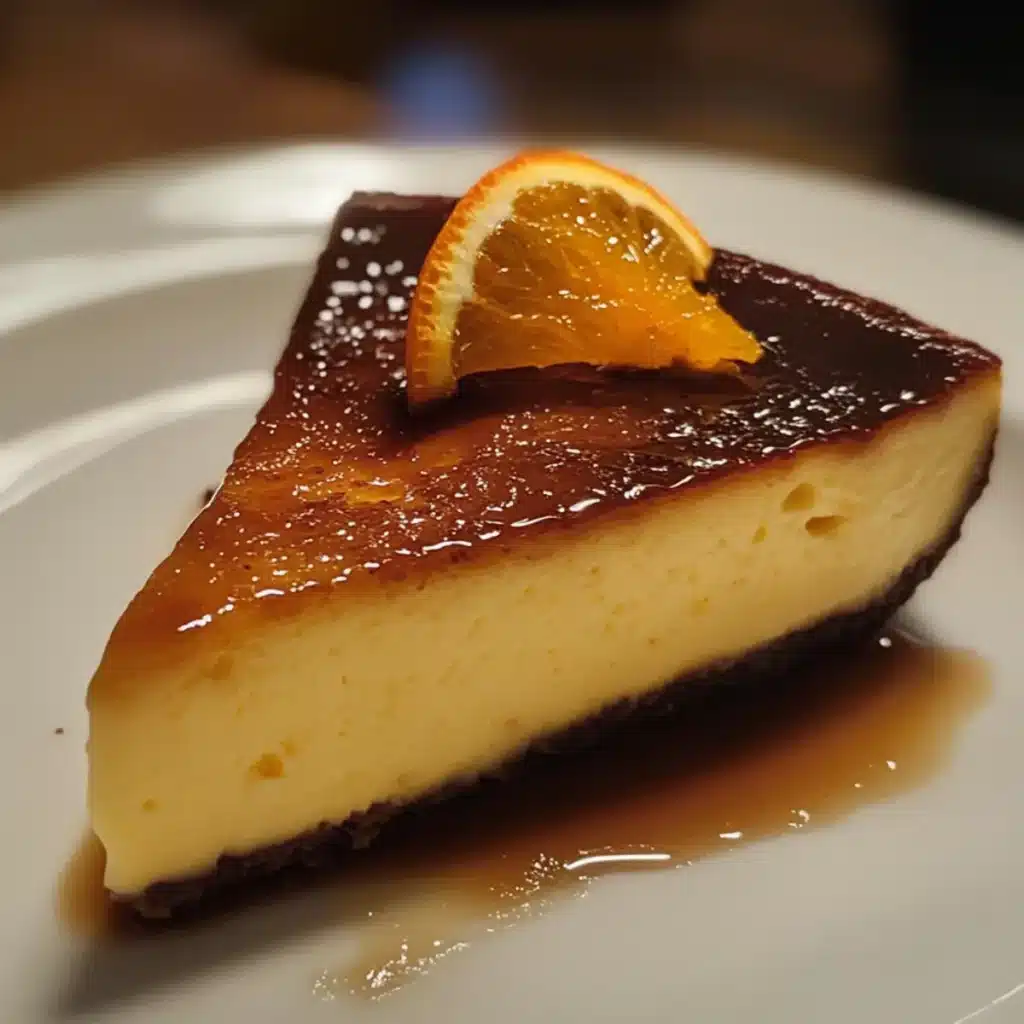 Basque Burnt Cheesecake with Orange Blossom