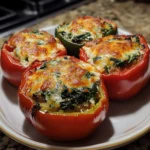 Spinach & Ricotta Stuffed Bell Peppers