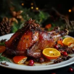 Orange Garlic Roasted Duck with Star Anise
