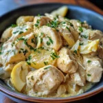 Slow Cooker Lemon Garlic Artichoke Chicken